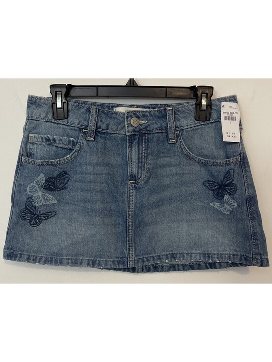 Hollister Dresses & Skirts - Hollister Womens Size 2 / w26 Denim Jean Mini Skirt W/Built In Shorts NWT! A5088